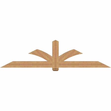 Ekena Millwork Redmond Smooth Timber Gable Bracket, Western Red Cedar, 96"W x 24"H x 3 1/2"D x 5 1/2"F, 6/12 Pitch GBW096X24X0406RED00SWR